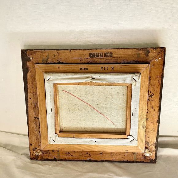 👵🏻SOLD❤️ Signed painting in original frame. Vintage. 15” x 13.25” - Picture 4 of 4